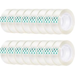 شريط شفاف شريط شفاف 3/4 بوصة بكرة إعادة تعبئة الشريط للمكتب والمنزل والمدرسة (32 لفة) in Kuwait