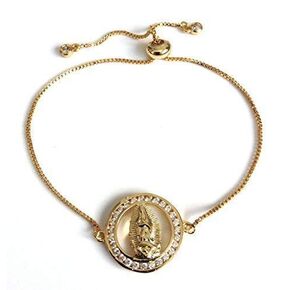 Our Lady of Guadalupe Adjustable Bolo Bracelet - Virgin Mary Jewelry