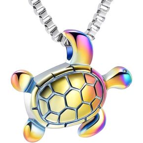 Sea Turtle Cremation Jewelry for Ashes Urn Necklace for Ashes Cremation Jewelry for Ashes Necklace for Men Women Memorial Ash Keepsake Pendant