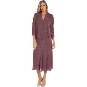 R&M Richards Women's 2 Pc Beaded Elegant Jacket Dress in Kuwait