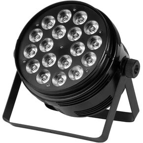 Monoprice 18x 10-Watt RGBW 4-in-1 LED Flat Par Stage Light, for Bands, DJs, Banquets, Weddings - Stage Right Series