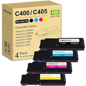 VersaLink C400/C405 Extra High-Yield Toner Cartridge (4 Pack, Black, Cyan, Magenta, Yellow) 106R03524 106R03525 106R03526 106R03527 Replacement for Xerox Versalink C400 C405 C400D C405N C400DN C405DN