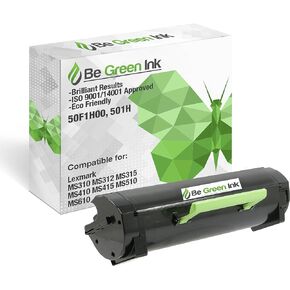 Be Green Ink 50F1H00 501H Toner Cartridge Compatible Replacement with Lexmark MS310dn MS312dn MS315dn MS410dn MS415dn MS510dn (1 Black 5,000 High Yield)