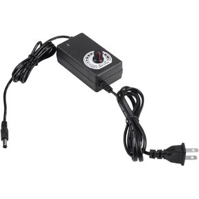 AC to DC Adapter Speed Controller Switch, 3‑12V 2A Adjustable Power Supply Speed Controller, Motor Speed Controller with US Plug 110-240V