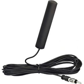 Radio Antenna for Cars, Trucks, RV, SUV -AM FM Radio Antenna, Hidden Windshield Antenna with DIN Plug, Adhesive Mount Hidden Patch Antenna for Vehicle Car Truck Stereo Receiver Player Amplifier