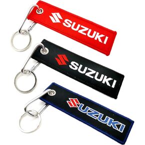 3 x Motorcycle Key Tag Embroidered Keychain Key Ring Motorcycles Bike Biker Key Chain Accessories for Suzuki GS1200SS GSR400 GSX125 150 250 KATANA R GW250 SV650 TL1000