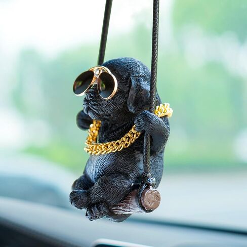 Swinging Dog Car Hanging Ornament, Cool Labrador Dog Car Mirror Hanging Accessories, Rear View Mirror Accessories Dog Car Accessories Home/Car Decor, Small Gifts for Women/Men in Saudi Arabia