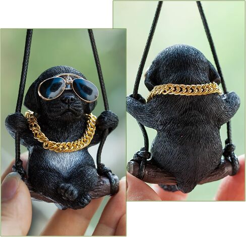 Swinging Dog Car Hanging Ornament, Cool Labrador Dog Car Mirror Hanging Accessories, Rear View Mirror Accessories Dog Car Accessories Home/Car Decor, Small Gifts for Women/Men in Saudi Arabia