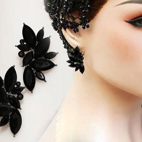 أقراط حجر الراين يتوهم كريستال الزفاف أقراط الزفاف هندسية زهرة أقراط خمر كريستال العنقودية أقراط قسط خفيفة الوزن الملونة كريستال أقراط الزفاف مجوهرات الزفاف للنساء الفتيات في سن المراهقة in Kuwait