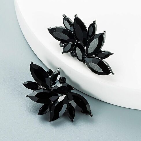 أقراط حجر الراين يتوهم كريستال الزفاف أقراط الزفاف هندسية زهرة أقراط خمر كريستال العنقودية أقراط قسط خفيفة الوزن الملونة كريستال أقراط الزفاف مجوهرات الزفاف للنساء الفتيات في سن المراهقة in Kuwait