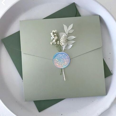 مجموعة ختم الشمع على شكل كتلة الثلج، رأس ختم معدني ومقبض خشبي، مجموعة ختم الشمع، ختم شمع بقطر 2.54 سم لدعوات الزفاف/ختم المغلف/تغليف الهدايا/ديكور بطاقات عيد الميلاد in Kuwait