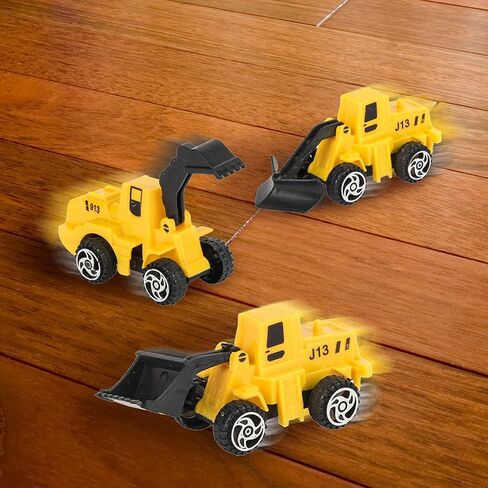 شاحنات بناء صغيرة قابلة للسحب من ArtCreativity، مجموعة مكونة من 24 قطعة، مركبات عمل ممتعة مع آلية سحب للخلف، هدايا حفلات أعياد الميلاد للأولاد والبنات، حشوات حقائب الهدايا in Kuwait