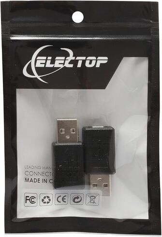 ELECTOP 2 حزمة USB 2.0 ذكر إلى USB مايكرو أنثى محول محول in Kuwait