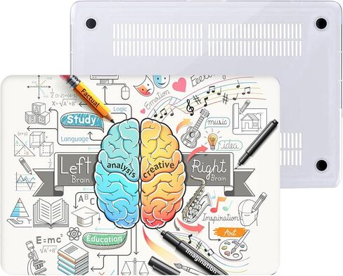 Compatible with MacBook Air 13.6 inch Case 2022 2023 2024 Release M3 A3113 M2 A2681 with Touch ID, Plastic Hard Shell Case;Keyboard Cover&;Screen Protector - Left Right Brain 5 in Kuwait