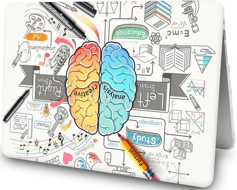 Compatible with MacBook Air 13.6 inch Case 2022 2023 2024 Release M3 A3113 M2 A2681 with Touch ID, Plastic Hard Shell Case;Keyboard Cover&;Screen Protector - Left Right Brain 5 in Kuwait