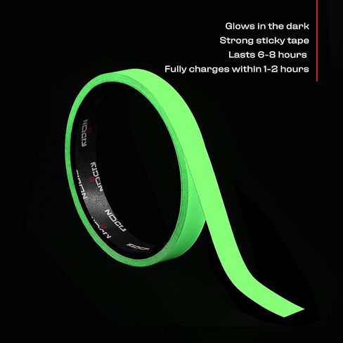 شريط NoCry عالي التحمل بطول 16 قدم يتوهج في الظلام - شريط نيون مثالي يتوهج في شريط الظلام لشريط توهج السلالم يتوهج في الظلام، شريط فلورسنت، شريط لاصق متوهج في الظلام، شريط متوهج لدرج المسرح in Kuwait