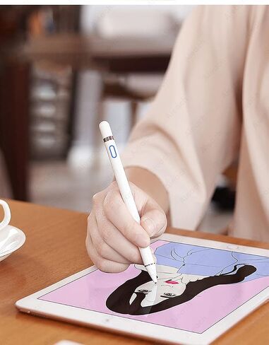 Stylus Pen for iOS Android Touch Screens Pencil Compatible with iPad/iPad Pro/Air/Mini/I Phone/Cellphone/K indle/Apple Tablet Drawing Pencil (White) in Saudi Arabia