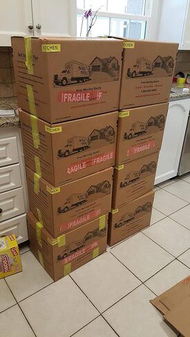 مجموعة التعبئة والتحريك - 525 ملصقًا متحركًا مرمزًا بالألوان، ومعرفات الأبواب، وموزع مسدس الشريط، و6 لفات من شريط التغليف، وعلامة دائمة ذات طرف مزدوج - قم بتنظيم حركتك بسهولة in Kuwait