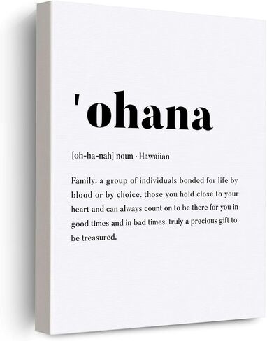 EVXID Aloha Definition Canvas Poster Painting Wall Art, Aloha Definition Print Picture Artwork Framed Ready to Hang for Home Wall Decor 12 x 15 Inch in Saudi Arabia