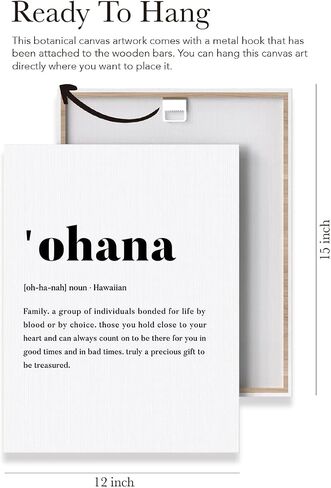 EVXID Aloha Definition Canvas Poster Painting Wall Art, Aloha Definition Print Picture Artwork Framed Ready to Hang for Home Wall Decor 12 x 15 Inch in Saudi Arabia