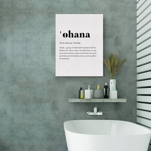 EVXID Aloha Definition Canvas Poster Painting Wall Art, Aloha Definition Print Picture Artwork Framed Ready to Hang for Home Wall Decor 12 x 15 Inch in Saudi Arabia