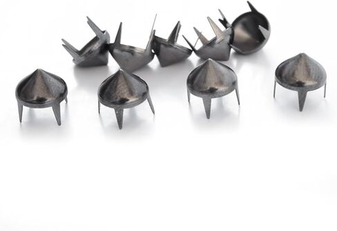 Trimming Shop Gun Metal/Black High Cone Spike Studs Rivets Embellishment for Bag, Belt, Leather - Spiked Studs for Punk Rock or Goth Metal - 6.5 mm in Saudi Arabia