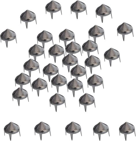 Trimming Shop Gun Metal/Black High Cone Spike Studs Rivets Embellishment for Bag, Belt, Leather - Spiked Studs for Punk Rock or Goth Metal - 6.5 mm in Saudi Arabia