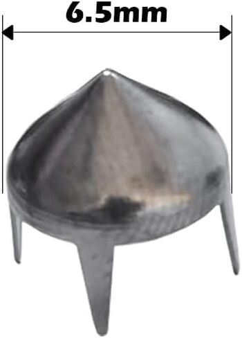 Trimming Shop Gun Metal/Black High Cone Spike Studs Rivets Embellishment for Bag, Belt, Leather - Spiked Studs for Punk Rock or Goth Metal - 6.5 mm in Saudi Arabia