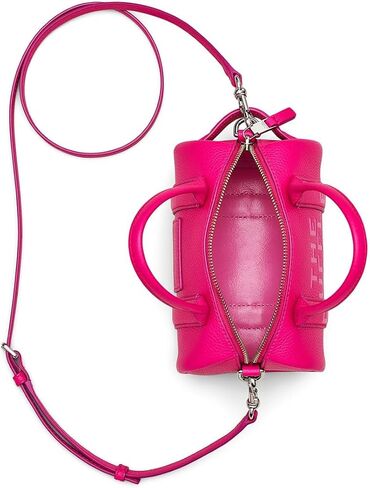 Marc Jacobs The Leather Mini Duffle Bag, Hot Pink in Saudi Arabia
