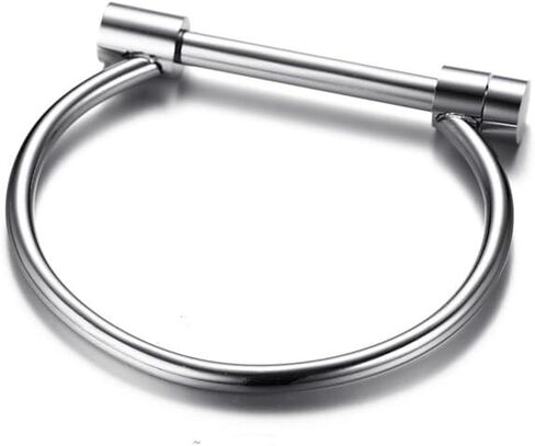 Stainless Steel D Shape Bar Screw Shackle Horseshoe Novelty Fashion Bangle, Unisex in Saudi Arabia