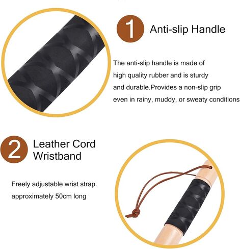 Wooden Tire Thumper - Fish Bat - Tire Thumper for Truckers - Weighted with Extra Grip Tire Checking Bat - Durable Personal Mini-Defense bat Martial Arts Weapons. in Saudi Arabia