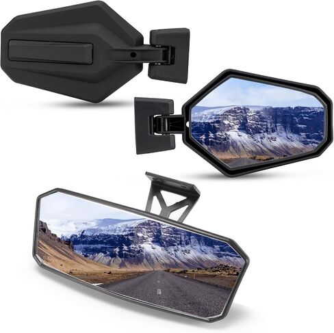 مرآة الرؤية الخلفية والمرايا الجانبية لـ 2021-2024 Can Am Commander، 2018-2024 Can Am Maverick Trail Sport 800 1000R، A & UTV PRO محدبة مرايا الرؤية الخلفية SXS، استبدل OEM # 715003638، 715003639 in Kuwait
