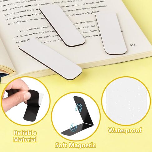48 Pieces White Arrow Shaped Magnetic Bookmark Book Marker Clip Sublimation Bookmarks, Magnetic Page Markers Clips for Kids Students Teachers Classroom Office Reading Book Lovers Supplies in Saudi Arabia