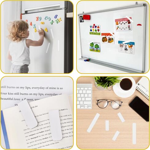 48 Pieces White Arrow Shaped Magnetic Bookmark Book Marker Clip Sublimation Bookmarks, Magnetic Page Markers Clips for Kids Students Teachers Classroom Office Reading Book Lovers Supplies in Saudi Arabia