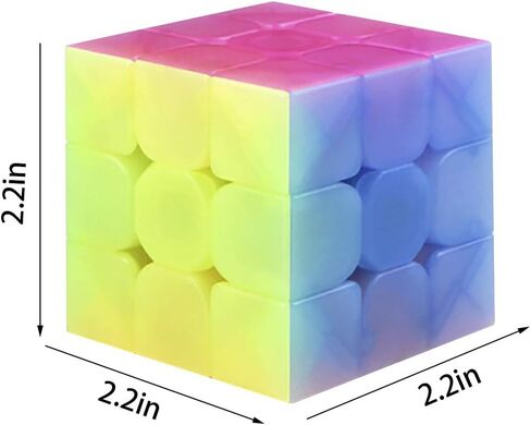 Speed Cube Set 3 Pack Cube Bundle 2x2 Speed Cube 3 by 3 Cube Puzzle 3x3 Pyramid Triangle Cube Bundle Hand Puzzles Toys for Kids and Adults by AHYUAN (Black) in Saudi Arabia
