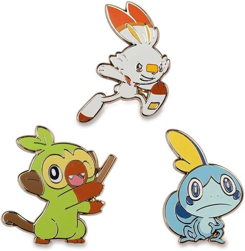 Pokémon Center: Grookey, Scorbunny & Sobble Pokémon Pins (3-Pack) in Saudi Arabia