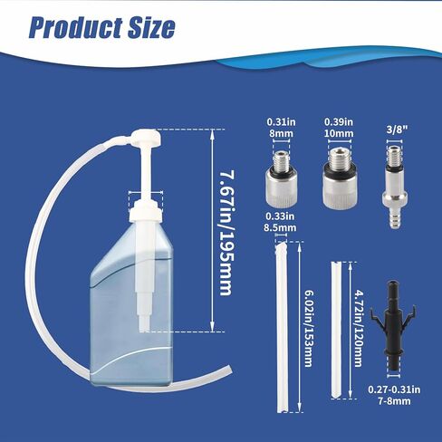 Upgrade Lower Unit Gear Oil Pump for Standard Quart Bottles compatible with 3/8in 8mm 10mm Metal Adapter，for Standard Quart Bottles Widely Fit for Marine Outboards Units(10cc) in Saudi Arabia