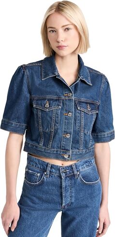 Women's Raina Short Sleeve Denim Jacket in Saudi Arabia