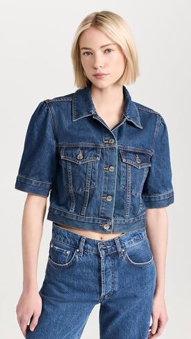 Women's Raina Short Sleeve Denim Jacket in Saudi Arabia