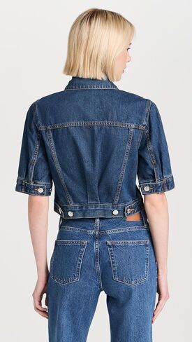 Women's Raina Short Sleeve Denim Jacket in Saudi Arabia