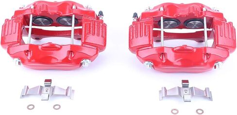 Power Stop Front S5086 Pair of High-Temp Red Powder Coated Calipers in Saudi Arabia