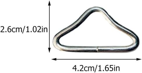 BESPORTBLE 60 قطعة من الفولاذ المقاوم للصدأ الترامبولين حلقة مثلثية حلقة الترامبولين أبازيم سرير بنجي حلقة مثلثة حلقة مثلثة من الفولاذ in Kuwait