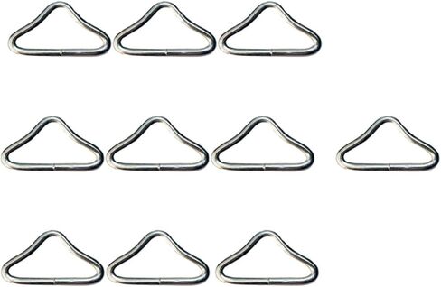 BESPORTBLE 60 قطعة من الفولاذ المقاوم للصدأ الترامبولين حلقة مثلثية حلقة الترامبولين أبازيم سرير بنجي حلقة مثلثة حلقة مثلثة من الفولاذ in Kuwait