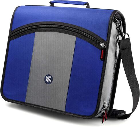 ملف بسحاب مقاس 3 بوصات، مكون من 3 حلقات مع ملف ممتد وحزام كتف، أزرق in Kuwait