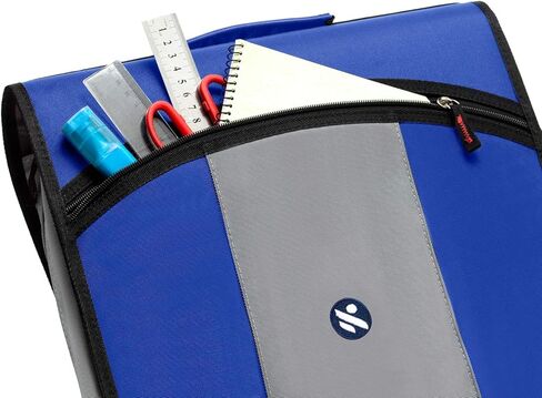 ملف بسحاب مقاس 3 بوصات، مكون من 3 حلقات مع ملف ممتد وحزام كتف، أزرق in Kuwait