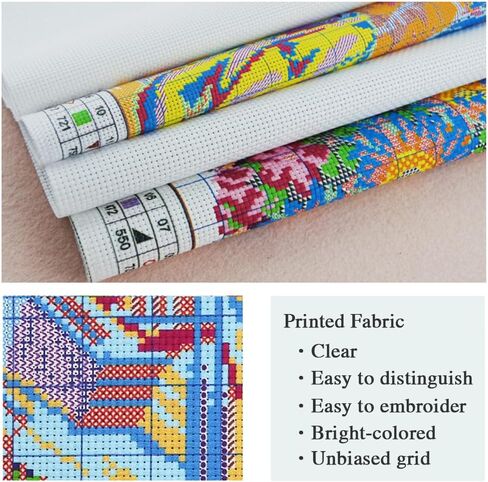 Leczany Cross Stitch Stamped Kits for Adults or Kids Beginners Patterns Craft Kit Needlepoint Full Range of DIY Embroidery Kits Starter 11CT 3 Strands | Dragonflies and Lotus 15.8×22.4 inches in Saudi Arabia