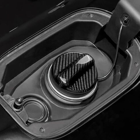 ألياف الكربون، غطاء أبواب خزان الغاز للسيارة، ملصق تزيين غطاء خزان الوقود لسيارة Benz GLC GLA GLE C-Class W205 W204 W203 AMG C300 C63 سيدان in Kuwait