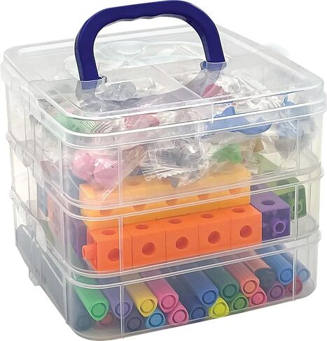 Teacher Created Resources Clear Stackable Storage Containers (TCR20449), 7"L x 6.5"W x 5.38"H in Saudi Arabia
