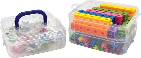 Teacher Created Resources Clear Stackable Storage Containers (TCR20449), 7"L x 6.5"W x 5.38"H in Saudi Arabia