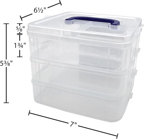 Teacher Created Resources Clear Stackable Storage Containers (TCR20449), 7"L x 6.5"W x 5.38"H in Saudi Arabia